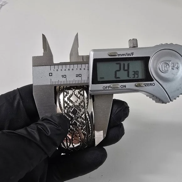 Handcrafted Sterling Silver Native American Cuff Bracelet – A Legacy in Metal - Picture 4 of 12